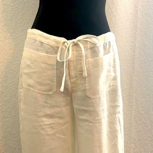 Vince white linen pants